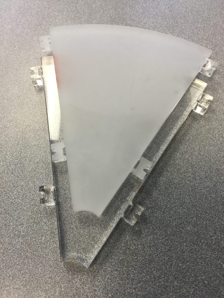 Double Sided Lapping of an Acrylic Component